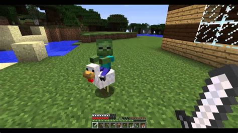 Minecraft PC RARE Chicken Jockey! - YouTube