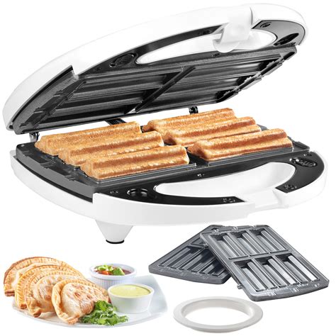 Empanada and Churro Maker Machine - Cooker w 4 Removable Plates ...