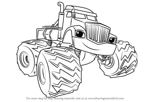 How to Draw Crusher from Blaze and the Monster Machines (Blaze and the ...