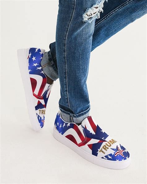 Trump Slip on Shoes Canvas Trump Maga Shoes Canvas Patriotic Tennis ...