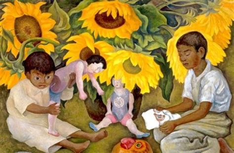 Sunflowers - Diego Rivera 1943 Mexican ... - Cozyhuarique