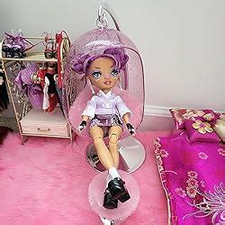 Amazon.com: Bratz Funky Fashion Furniture Retro-Swing Chair Playset & Display with Footrest ...