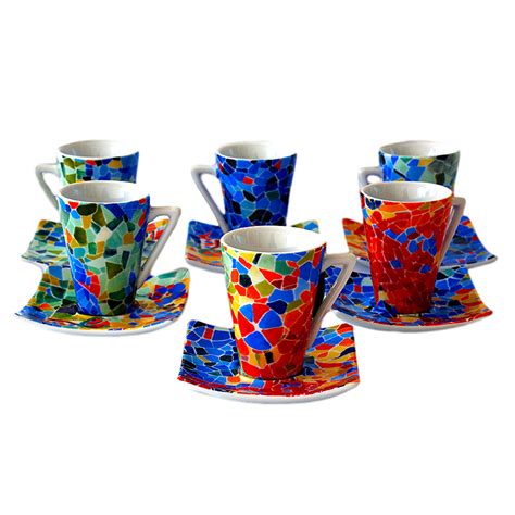 Set 6 Espresso Coffee Cups Dong Aurora - Gaudi Barcelona Shop