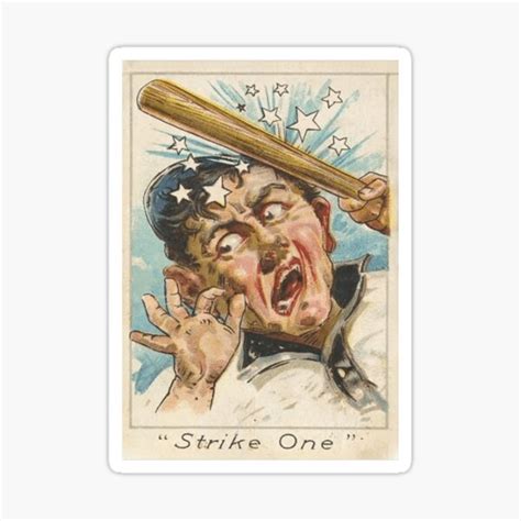 "Strike One, from the Baseball Comics series (T203)" Sticker for Sale by CigaretteCards | Redbubble