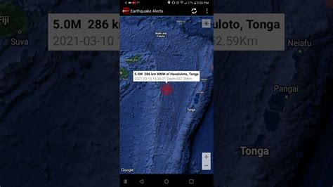 5.0 Earthquake Haveluloto, Tonga 3-10-21 - YouTube