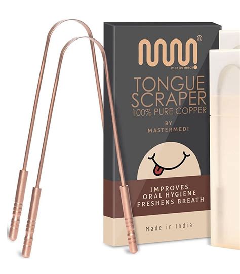 MasterMedi Tongue Scraper with Case Easy to Use Tongue Scraper for Adults, Tongue Cleaner for ...