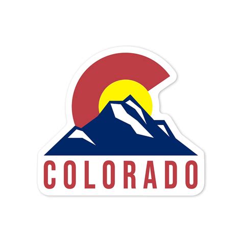 Sticker, Colorado, Colorado Flag & Mountain, Contour, Lantern Press ...