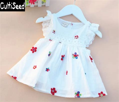 Baby Girls Floral Embroidery Patchwork Lace Sleeveless Vest Princess Party Dress Clothes Baby ...