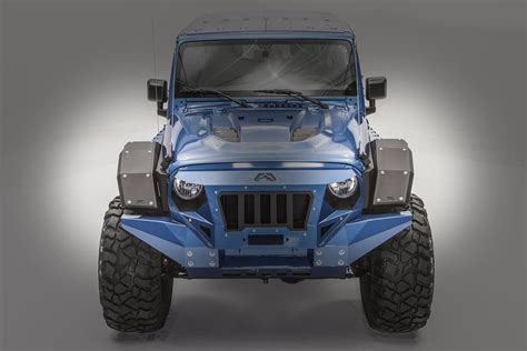 Fab Fours JK1006-B Front Full Width Fender Flares for 07-20 Jeep Wrangler JL & JK with Fab Fours ...