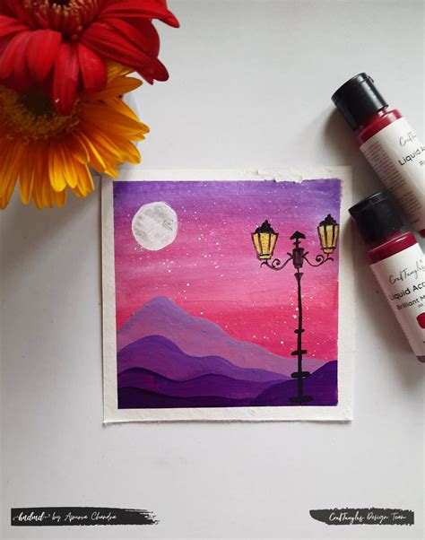 DIY Sunset Acrylic Painting - HNDMD Blog