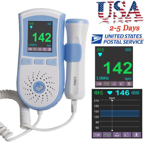 Function Fetal Doppler Prenatal Fetus Heart Sound Monitor 3M Probe Wave Cardiac | eBay