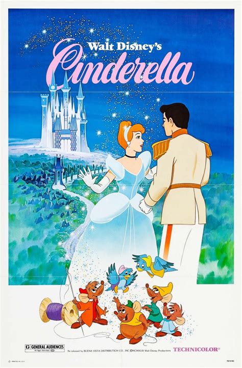 CINDERELLA (1950) ORIGINAL MOVIE POSTER - RE-RELEASE 1981 - TRI-FOLDED ...