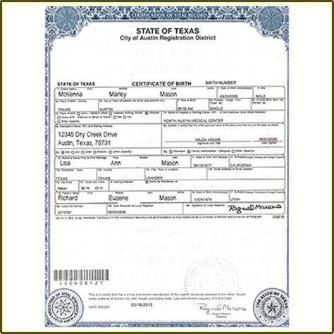 Texas Birth Certificate Formats - Form : Resume Examples #WjYDXWkYKB