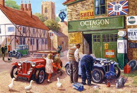 Gibson OCTAGON Garage by Kevin Walsh 500pc Jigsaw Puzzle for sale online | eBay | Nostalgic art ...