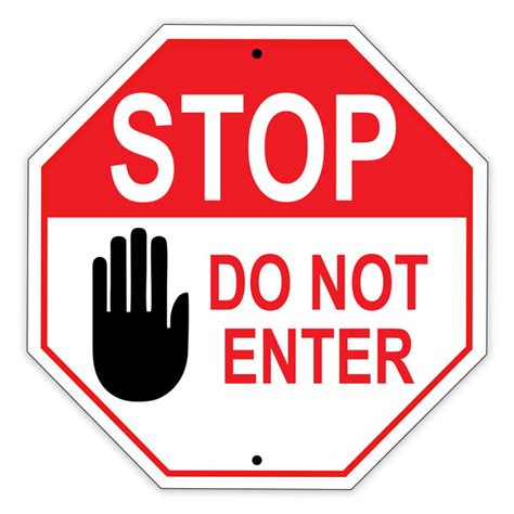 Stop Do Not Enter | Metal Keep Out Sign - Sign Fever