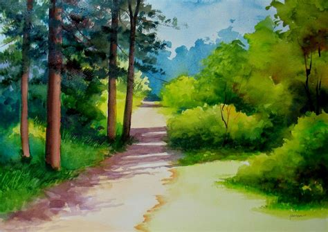 Pin on watercolor | Watercolor landscape, Landscape paintings, Landscape