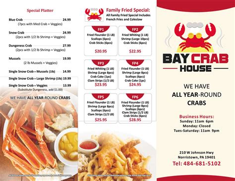 Menu – Bay Crab House