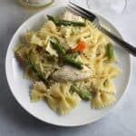 Asparagus Chicken Bow Tie Pasta with Anjou Blanc Wine - Cooking Chat