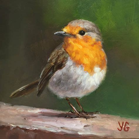 Robin Bird. Original oil painting. Bird artwork. by YanasFineArt ...