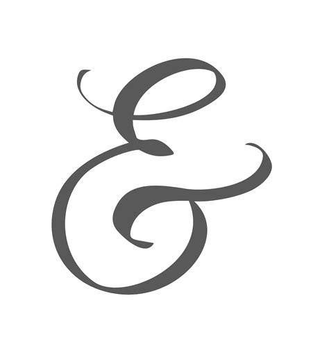 Custom decorative ampersand isolated on white. Hand written calligraphy, vector illustration ...