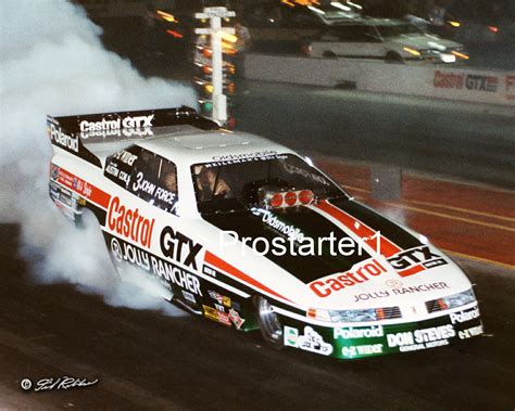 JOHN FORCE Castrol GTX/Jolly Rancher 1991 Olds Funny Car 8x10 Color Photo - Racing-NHRA