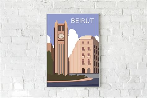 Beirut Travel Poster Beirut Retro City Poster Lebanon Travel - Etsy UK