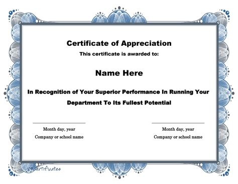 30 Free Certificate of Appreciation Templates and Letters