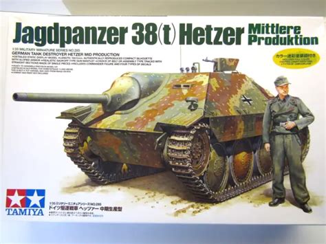 TAMIYA 1:35 SCALE German Tank Destroyer Hetzer Mid Production Model Kit ...