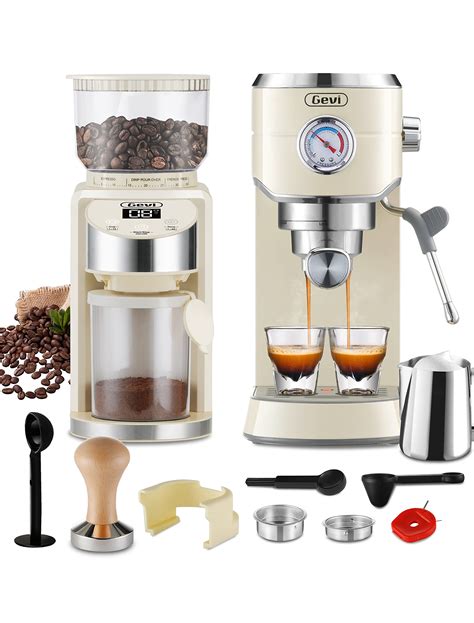 Gevi 20 Bar Compact Professional Espresso Coffee Machine with Milk Frother for Espresso, Latte ...