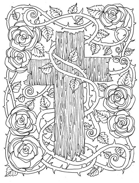 cross coloring pages for adults - Malka Vickers