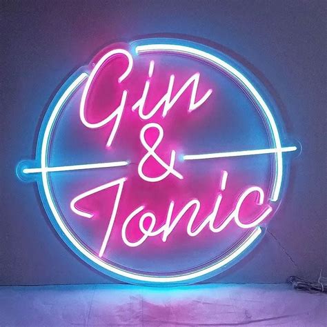 Gin And Tonic Neon Sign - Australia's #1 Custom LED Neon Light Signs | Mr & Mrs Neon