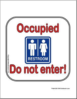 Sign: Bathroom Occupied – Abcteach