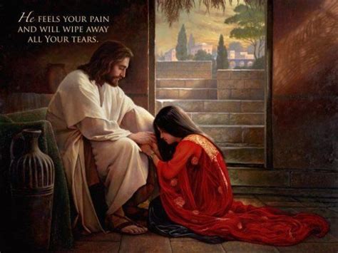 Woman kneeling before Jesus. | Lds art, Pictures of christ, Christ