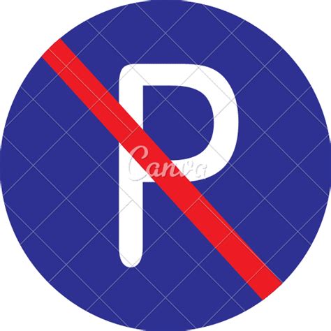 No Parking Color Icon - Icons by Canva | Business cards and flyers, Marketing business card ...