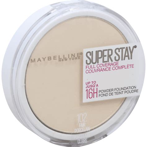 Maybelline Super Stay Powder Foundation, Full Coverage, Fair Porcelain ...