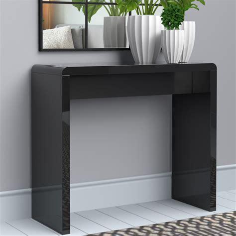 Black Gloss Console Table Ideas - Image to u