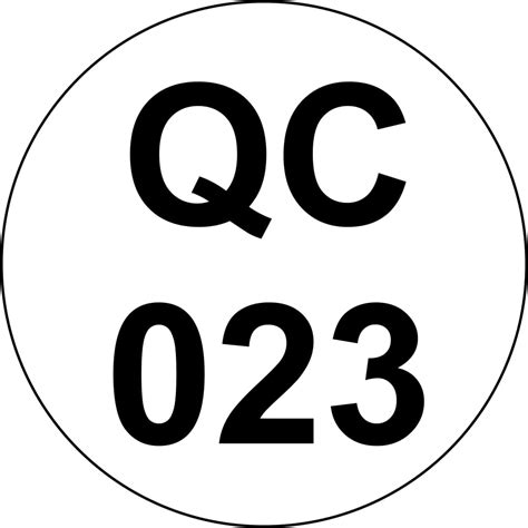 Custom QC Inspection Stamp Number Circle | Stamps4u.co.uk