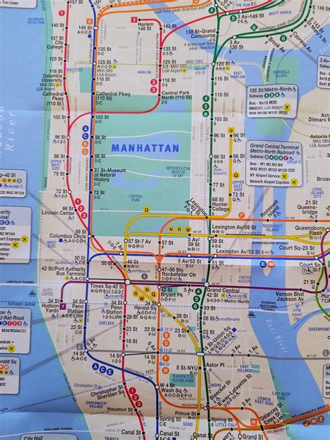 Large MTA NYC Subway Train Map 23x28" with Cool Spiderman NYC Comic Art ...