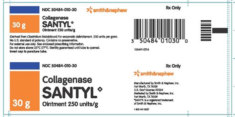 Collagenase Santyl: Package Insert / Prescribing Information