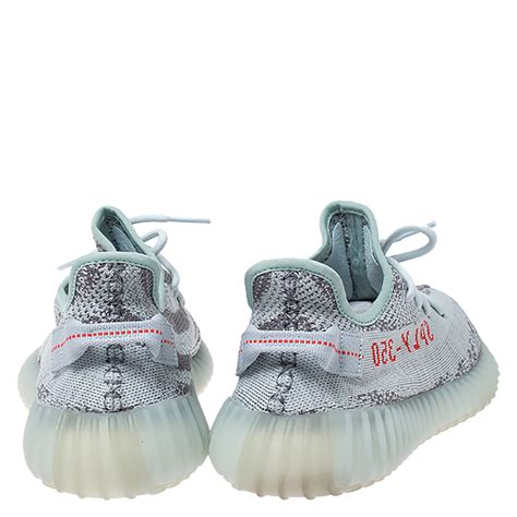 Yeezy x Adidas Mint Green/Grey Cotton Knit Boost 350 V2 Zebra Sneakers ...