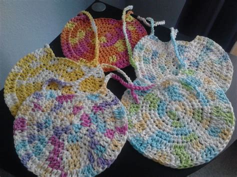 Handmade Crochet Baby Bibs/Variety of Colors/set of 5 - Baby Bibs & Burp Cloths