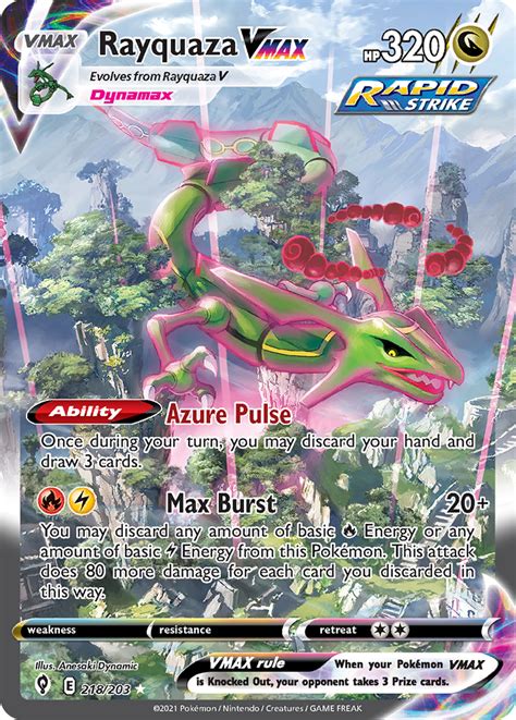 Rayquaza VMAX Evolving Skies Pokemon Card | Pikawiz