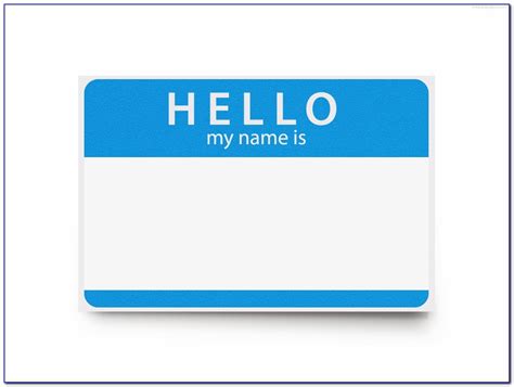 Name Badge Template Avery 5395