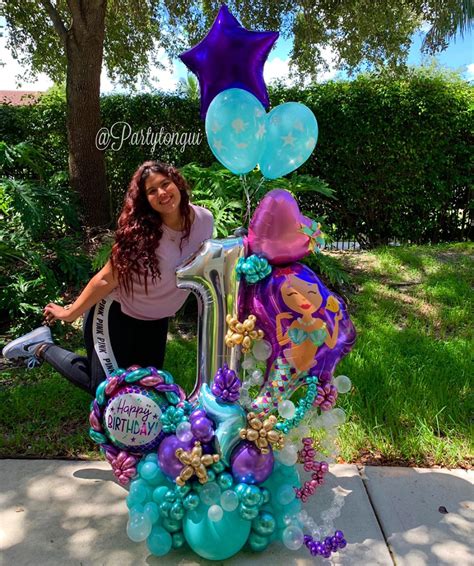 Mermaid Balloons Bouquet 🎈 🧜‍♀️ sirenita | Mermaid balloons, Balloon bouquet, Princess balloons