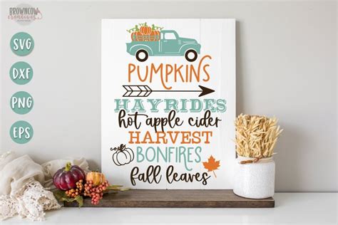 Fall Word Art Sign SVG, Fall Subway Art SVG/Cut File