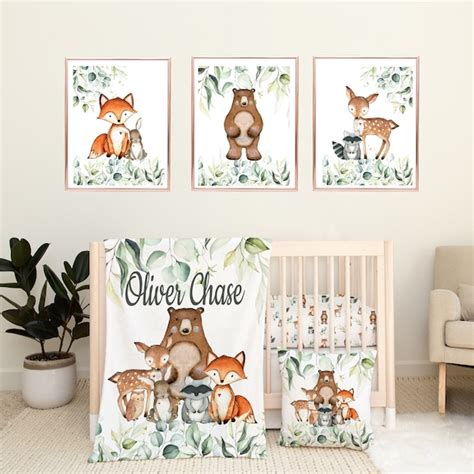 Woodland Nursery Bedding - Etsy