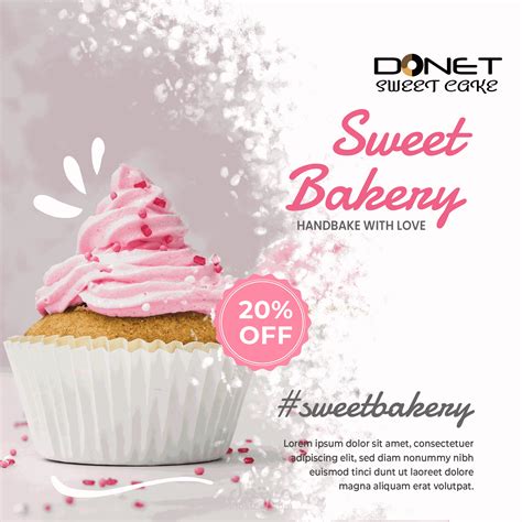 Instagram post design for sweets shop DONET SWEET CAKE | مستقل