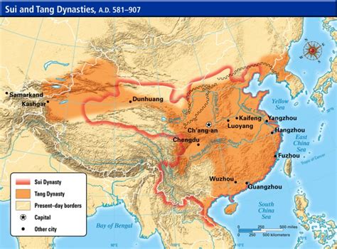 Tang Dynasty China Map