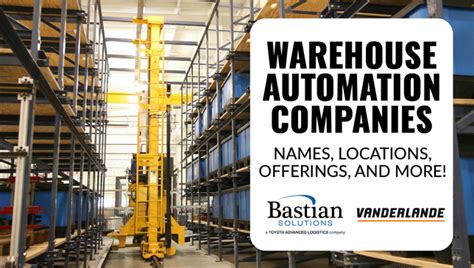 30 Warehouse Automation Companies [Names, Locations, Offerings] - Conger Industries Inc ...