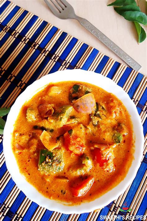 Capsicum Curry Recipe Capsicum Masala Gravy Swasthi S Recipes ...